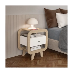 Mesa de Apoio Artely Théo 4723 Naturale/Branco SE