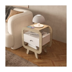 Mesa de Apoio Artely Théo 4723 Naturale/Branco SE