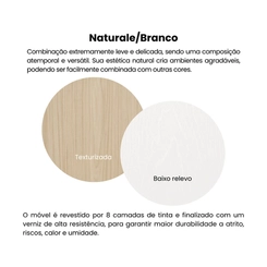 Mesa de Apoio Artely Théo 4723 Naturale/Branco SE