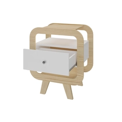 Mesa de Apoio Artely Théo 4723 Naturale/Branco SE