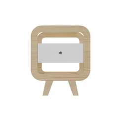 Mesa de Apoio Artely Théo 4723 Naturale/Branco SE