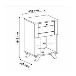 Mesa de Apoio Artely Trama 4673 Cinamomo/Off White SE