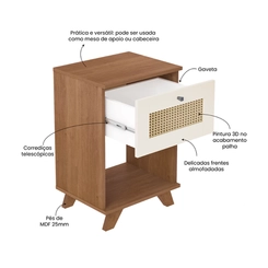 Mesa de Apoio Artely Trama 4673 Cinamomo/Off White SE