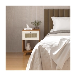 Mesa de Apoio Artely Trama 4673 Cinamomo/Off White SE