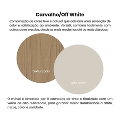 Mesa de Apoio Artely Up 4566 Carvalho/Off White SE