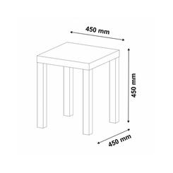 Mesa de Apoio Artely Up 4566 Carvalho/Off White SE