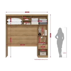 Guarda-Roupa Ponte Casal 4 Portas THB Cappuccino SE