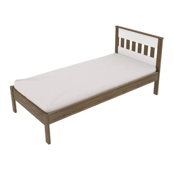 Cama Solteiro Tecno Mobili Nogal/Branco SE