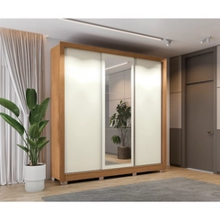 Guarda-Roupa 3 Portas Kappesberg CB01M570 Canela/Off White SE