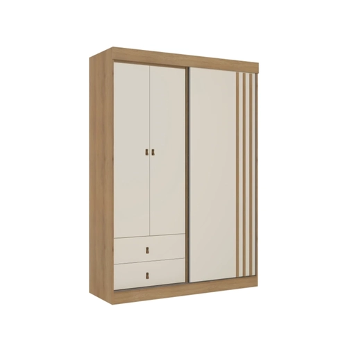 Guarda-Roupa 3 Portas THB 5926 Capuccino/Off White SE