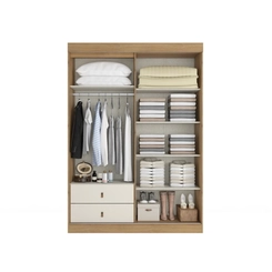 Guarda-Roupa 3 Portas THB 5926 Capuccino/Off White SE