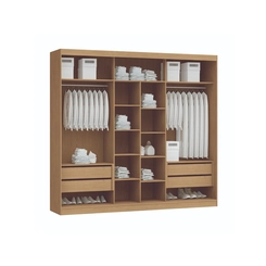 Guarda-Roupa 3 Portas Imperial New Castro 0924M com Espelho Angelin/Duna SE