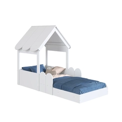 Cama Solteiro Completa Móveis Branco SE