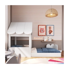 Cama Solteiro Completa Móveis Branco SE