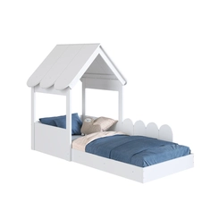 Cama Solteiro Completa Móveis Branco SE