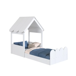 Cama Solteiro Completa Móveis Branco SE