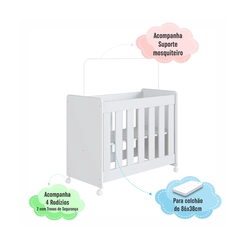 Berço Completa Móveis Mini BB040BCBC Branco SE