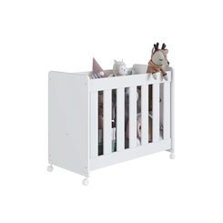 Berço Completa Móveis Mini com Colchão BB041BCBC Branco SE