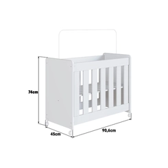 Berço Completa Móveis Mini com Colchão BB041BCBC Branco SE