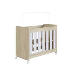 Berço Completa Móveis Mini com Colchão BB041CABC Carvalho Araguaia/Branco SE