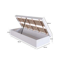 Cama Solteiro Art in Móveis CB1080 Branco SE