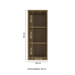Aéreo 36cm Kappesberg Modulado 1 Porta N540-NG Nogueira SE