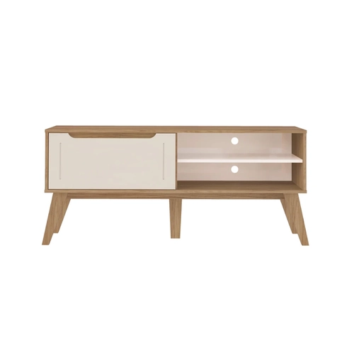 Rack para TV até 55" Artely Lotus 4600 com Porta Basculante Carvalho/Off White SE Rack para TV até 55" Artely Lotus 4600 com Porta Basculante Carvalho/Off White SE