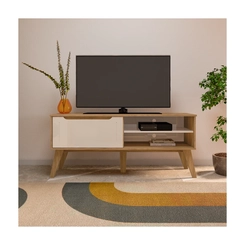 Rack para TV até 55" Artely Lotus 4600 com Porta Basculante Carvalho/Off White SE