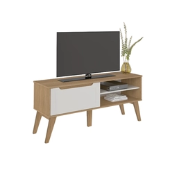 Rack para TV até 55" Artely Lotus 4600 com Porta Basculante Carvalho/Off White SE