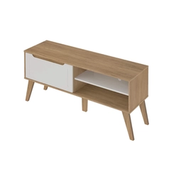 Rack para TV até 55" Artely Lotus 4600 com Porta Basculante Carvalho/Off White SE