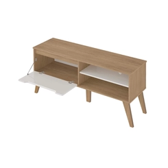 Rack para TV até 55" Artely Lotus 4600 com Porta Basculante Carvalho/Off White SE