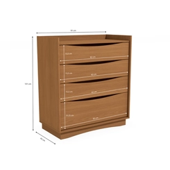 Cômoda Kappesberg 4 Gavetas M260-CN Canela SE