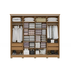 Guarda-Roupa 4 Portas Kappesberg N565-CNMC Canela/Macadâmia SE