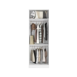 Guarda-Roupa 2 Portas Kappesberg Modulado N555 Branco/Nogueira SE
