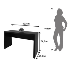 Mesa de Escritório Tecno Mobili ME4135.0008 Preto