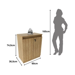 Balcão 74,5cm Tecno Mobili ME4149.05 Amêndoa SE