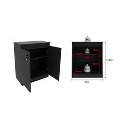 Balcão 2 Portas 74,5cm Tecno Mobili ME4149 Preto SE