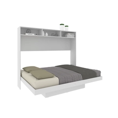 Cama Casal Tecno Mobili CM8043.01 Branco SE