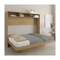 Cama Casal Tecno Mobili CM8043.02 Amêndoa SE