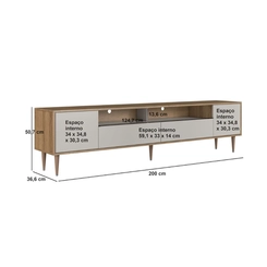 Rack para TV até 75'' Art in Móveis RL2004 Arenas SE