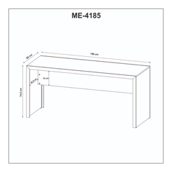 Mesa de Escritório Tecno Mobili ME4185.3 Nogal SE