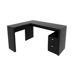 Mesa de Escritório Tecno Mobili ME4129.0012 Preto SE