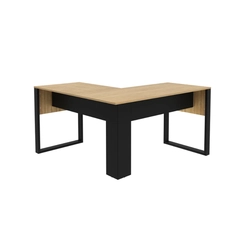 Mesa de Escritório Tecno Mobili ME4181.0001 Amêndoa/Preto SE