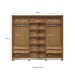 Guarda-Roupa 3 Portas Kappesberg CB01T582-CN Canela SE