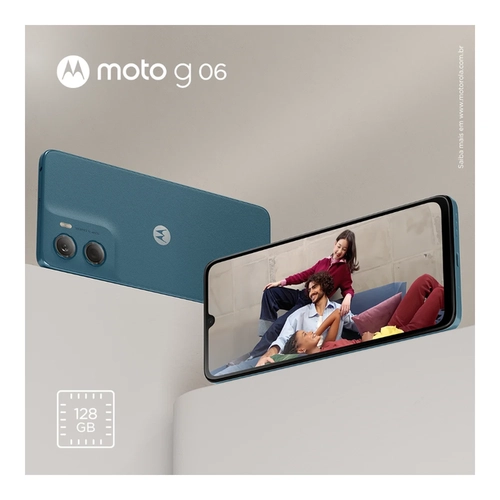 Smartphone Motorola G06 XT2535-1 128GB 4GB RAM Tela 6.9
