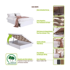 Cama Casal Art in Móveis CB1140 Branco SE