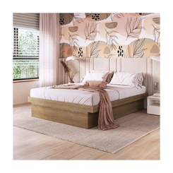 Cama Casal Art in Móveis CB1140 Mel SE