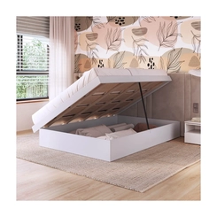 Cama Queen Size Art in Móveis CB1160 Branco SE