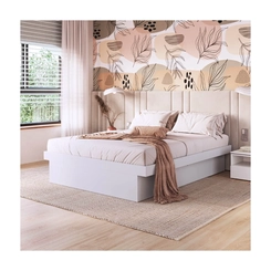 Cama Queen Size Art in Móveis CB1160 Branco SE