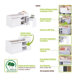 Cama Solteiro Art in Móveis CJ6080 Branco SE